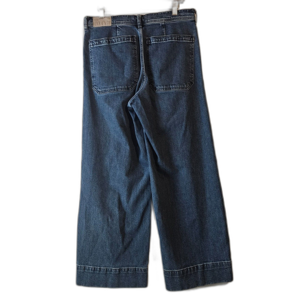 Everlane The Mariner Jean Wide Leg Sz 30 Full Legnth Faux Cuffs Nautical Vibe - Picture 3 of 9